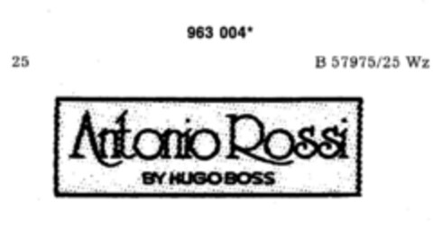 Antonio Rossi BY HUGO BOSS Logo (DPMA, 30.03.1977)