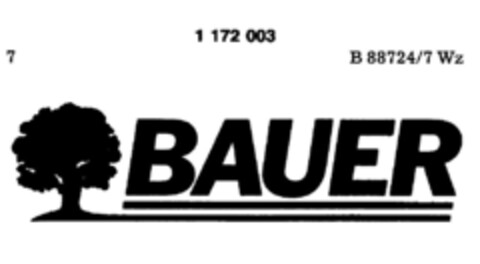 BAUER Logo (DPMA, 25.11.1989)