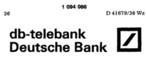 db-telebank Deutsche Bank Logo (DPMA, 30.11.1985)