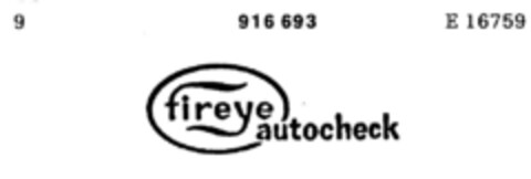 fireye autocheck Logo (DPMA, 12.03.1973)