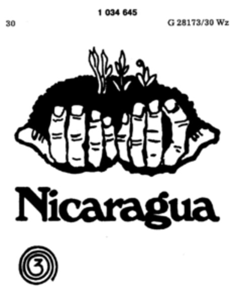 Nicaragua 3 Logo (DPMA, 13.08.1980)