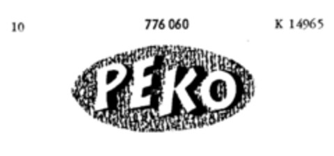 PEKO Logo (DPMA, 11.07.1958)