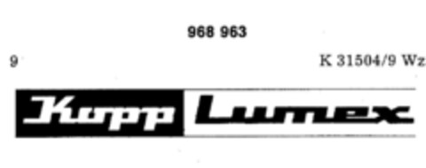 Kopp Lumex Logo (DPMA, 10/20/1970)