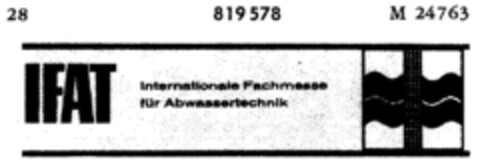 IFAT Internationale Fachmesse für Abwassertechnik Logo (DPMA, 09.07.1965)
