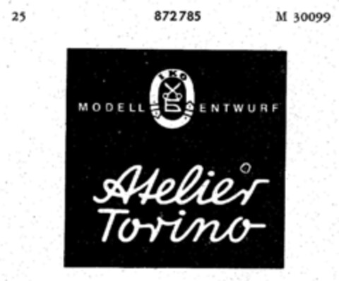 IKO MODELL ENTWURF Atelier Torino Logo (DPMA, 09/17/1968)