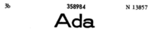 Ada Logo (DPMA, 28.04.1926)