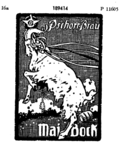 Pschorr-Braü  Mai-Bock Logo (DPMA, 12.07.1913)