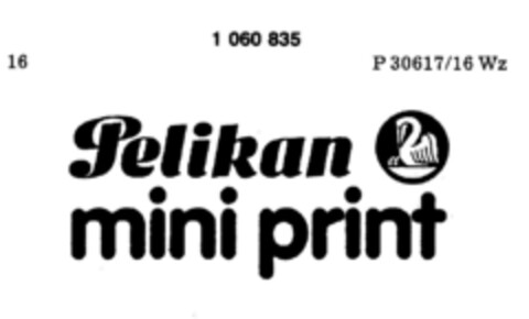 Pelikan mini print Logo (DPMA, 27.08.1983)