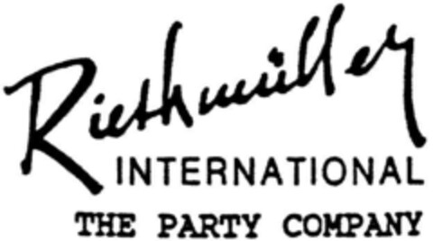 Rietmüller INTERNATIONAL THE PARTY COMPANY Logo (DPMA, 02.12.1993)