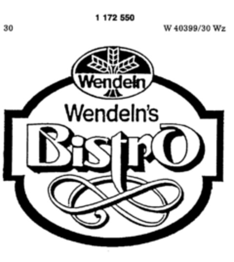 Wendeln's Bistro Logo (DPMA, 08.05.1990)