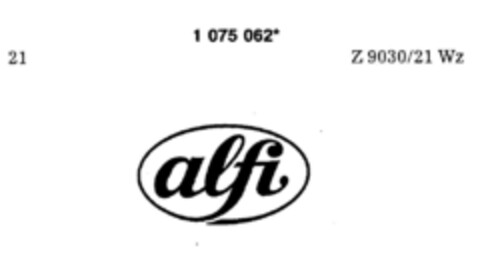 alfi Logo (DPMA, 06.12.1984)