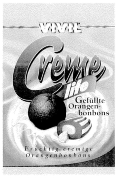 VIVIL Creme life Gefüllte Orangenbonbons Logo (DPMA, 01/16/2001)