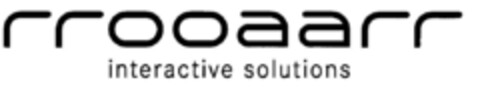 rrooaarr interactive solutions Logo (DPMA, 24.09.2001)