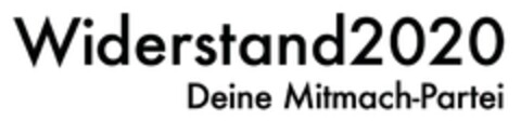 Widerstand2020 Deine Mitmach-Partei Logo (DPMA, 23.05.2020)