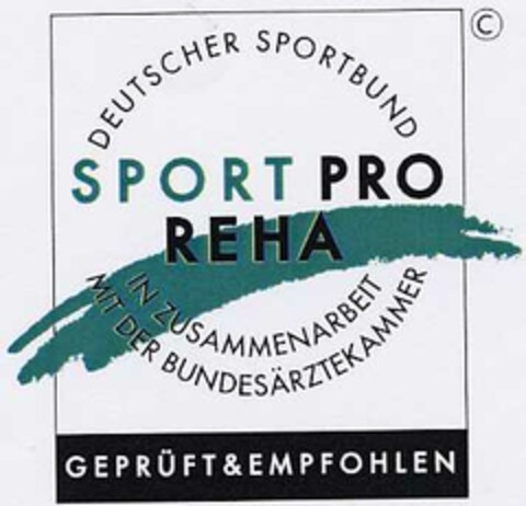 SPORT PRO REHA Logo (DPMA, 29.05.2002)