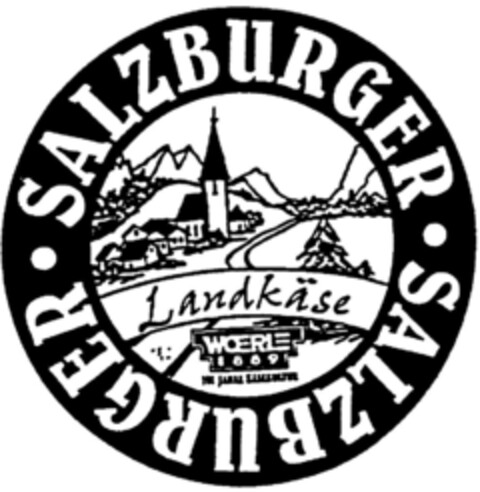 SALZBURGER Landkäse WOERLE 1889 Logo (DPMA, 02/07/1997)