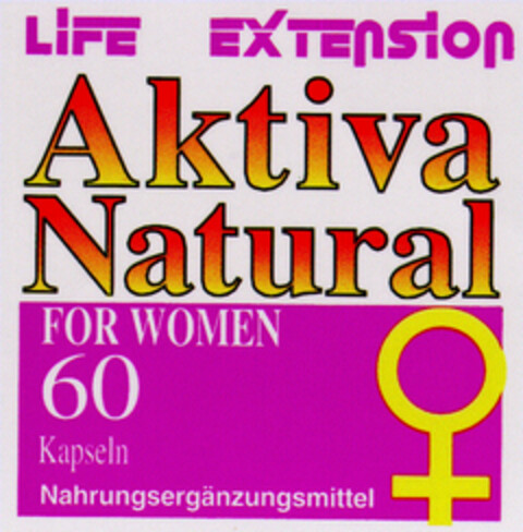 LIFE EXTENSION Aktiva Natural for Women Logo (DPMA, 07/20/1997)