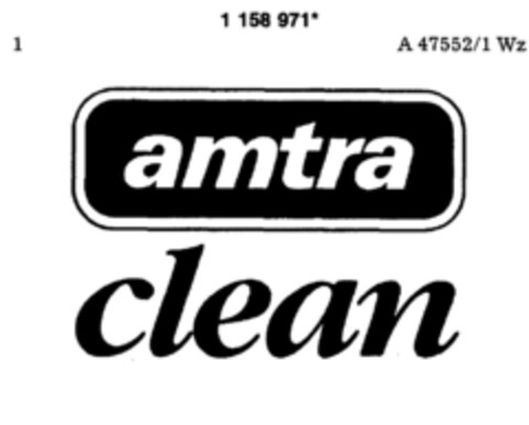 amtra clean Logo (DPMA, 01/19/1990)