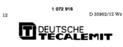 DEUTSCHE TECALEMIT Logo (DPMA, 24.01.1981)