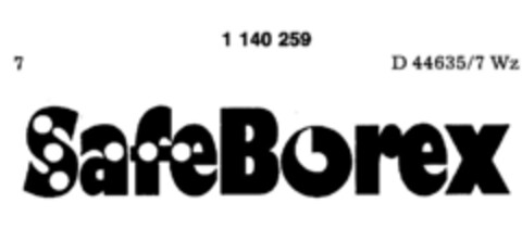 SafeBorex Logo (DPMA, 05.05.1988)