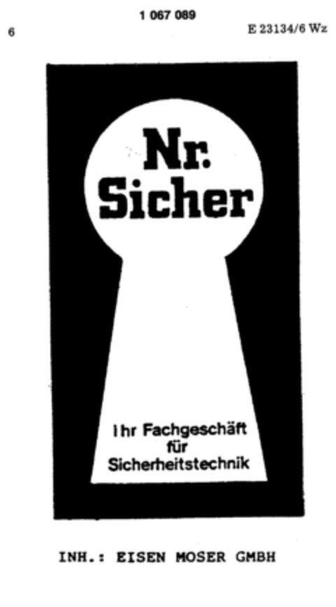 Nr. Sicher Logo (DPMA, 27.08.1982)