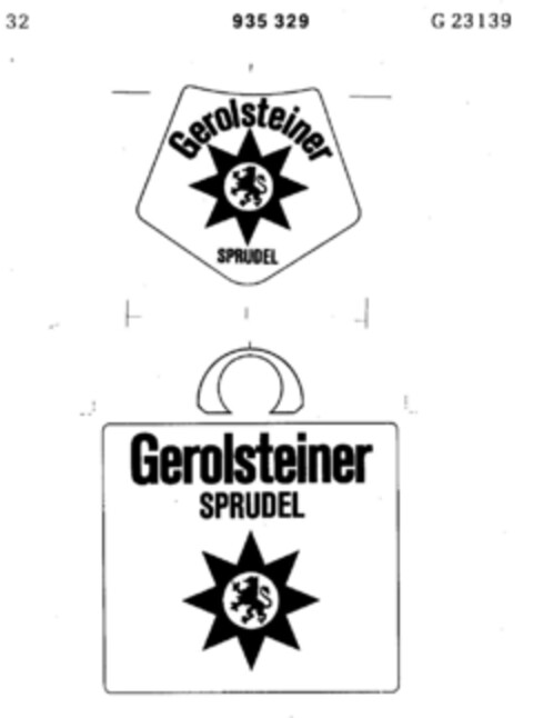 Gerolsteiner SPRUDEL Logo (DPMA, 17.04.1974)