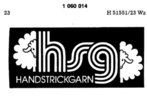 hsg HANDSTRICKGARN Logo (DPMA, 07/14/1983)