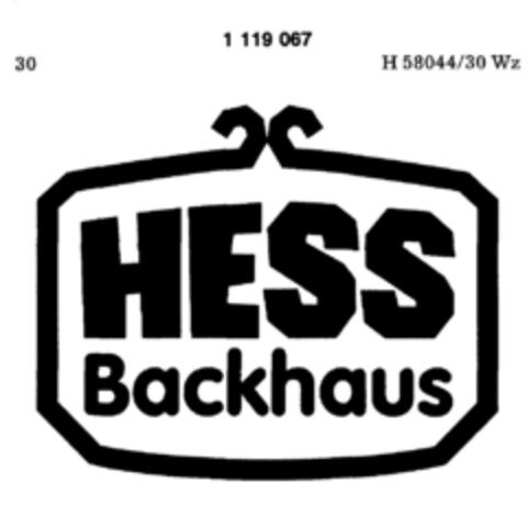 HESS Backhaus Logo (DPMA, 07/16/1987)