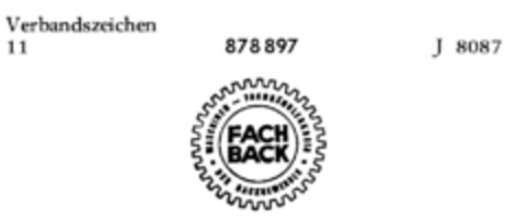FACH BACK MASCHINEN-FACHHÄNDLERKREIS   DES BACKGEWERBES Logo (DPMA, 10/05/1968)