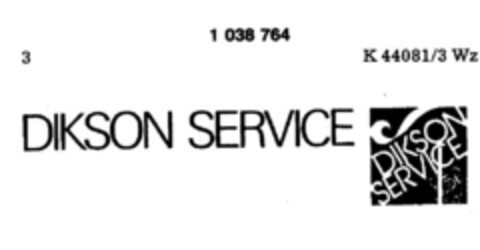 DIKSON SERVICE Logo (DPMA, 19.12.1981)