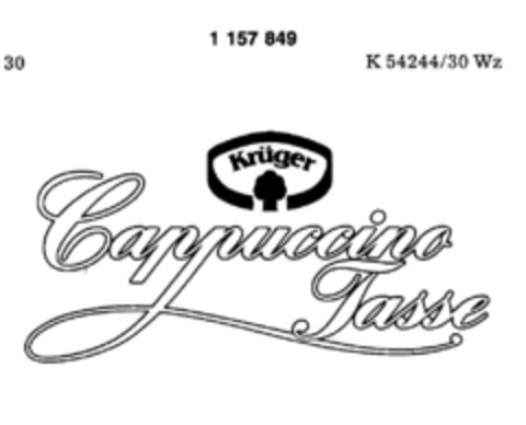 KRÜGER Cappuccino Tasse Logo (DPMA, 07.04.1989)