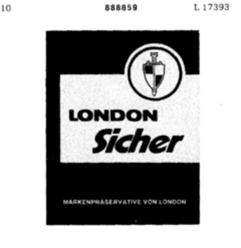 LONDON Sicher MARKENPRÄSERVATIVE VON LONDON Logo (DPMA, 31.10.1970)