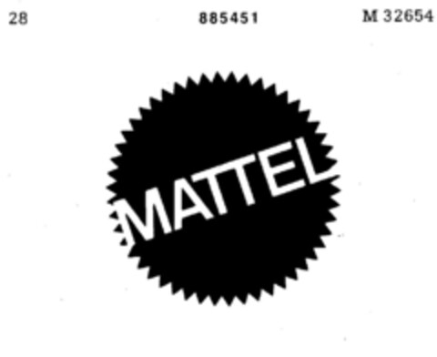 MATTEL Logo (DPMA, 06.04.1970)