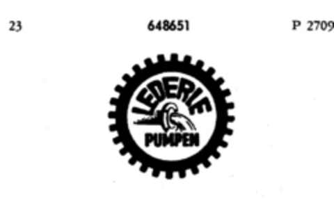 LEDERLE PUMPEN Logo (DPMA, 22.09.1952)