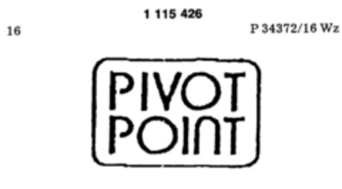 PIVOT POINT Logo (DPMA, 01.10.1986)