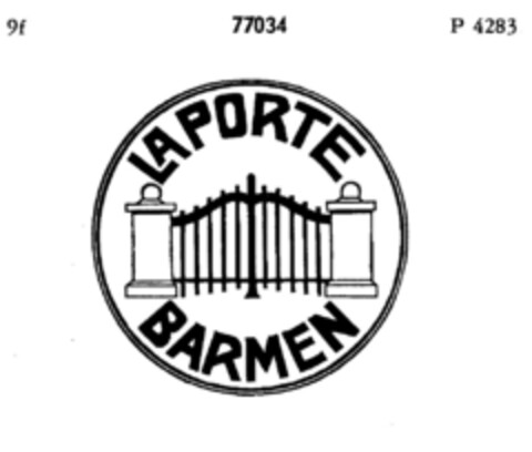 LA PORTE BARMEN Logo (DPMA, 09.01.1905)