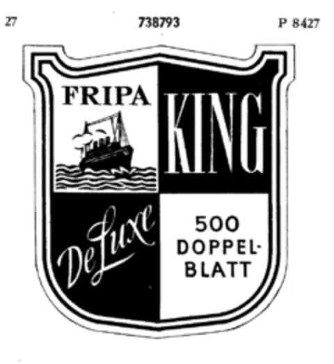 FRIPA KING De Luxe Logo (DPMA, 10.04.1959)