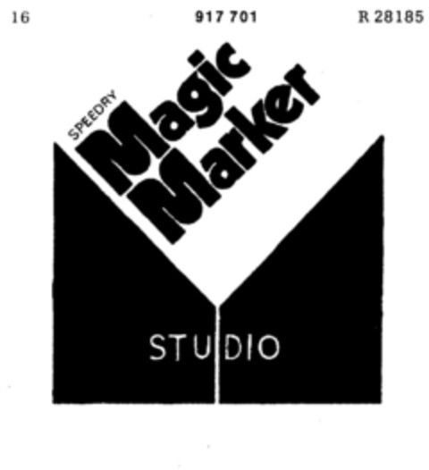 SPEEDRY Magic Marker STUDIO Logo (DPMA, 29.09.1971)