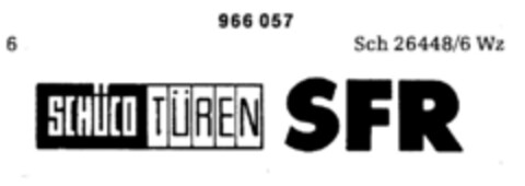 SCHÜCO TÜREN SFR Logo (DPMA, 05.04.1977)