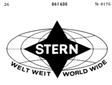 STERN WELT WEIT WORLD WIDE Logo (DPMA, 28.02.1968)