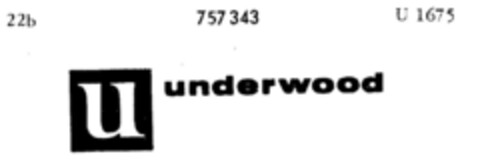 underwood Logo (DPMA, 04.11.1960)