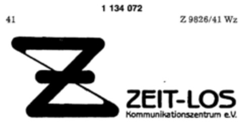 ZEIT-LOS Kommunikationszentrum e.V. Logo (DPMA, 10.03.1988)