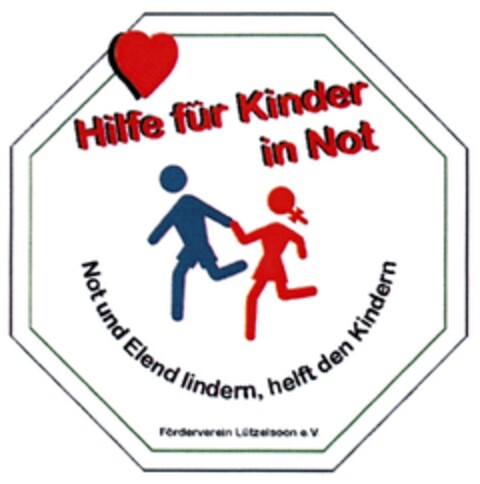 Hilfe für Kinder in Not Not und Elend lindern, helft den Kindern Förderverein Lützelsoon e.V. Logo (DPMA, 06/22/2011)