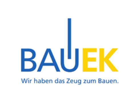 BAUEK - Wir haben das Zeug zum Bauen. Logo (DPMA, 12/07/2015)
