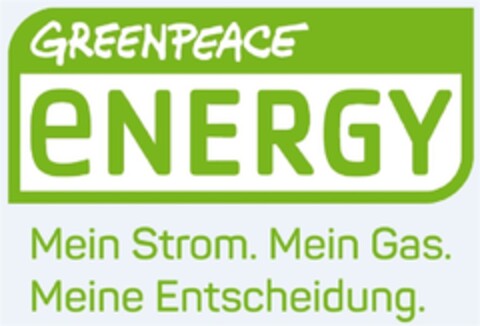 GREENPEACE energy Mein Strom. Mein Gas. Meine Entscheidung. Logo (DPMA, 07.07.2016)