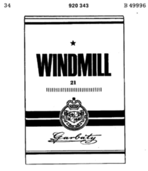 WINDMILL Garbaty Logo (DPMA, 23.12.1972)