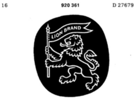 LION BRAND Logo (DPMA, 17.03.1973)