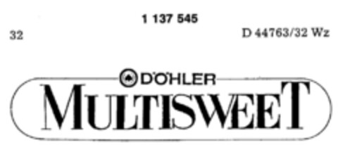 DÖHLER MULTISWEET Logo (DPMA, 14.06.1988)