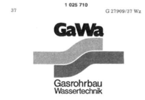 Ga Wa Gasrohrbau Wassertechnik Logo (DPMA, 14.04.1980)