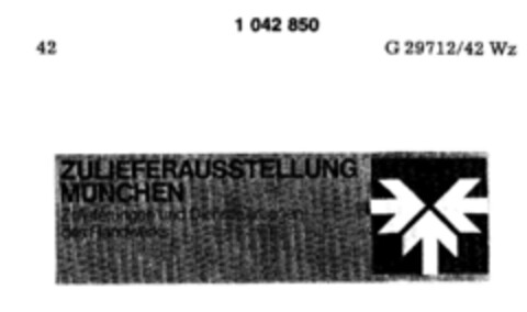 ZULIEFERAUSSTELLUNG MÜNCHEN Zulieferung und Dienstleistungen des Handwerks Logo (DPMA, 15.07.1982)